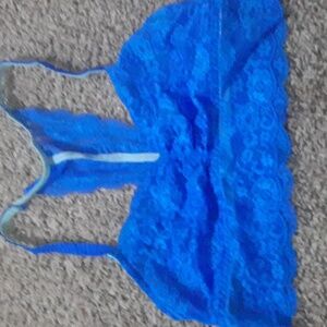 Victoria's secret pink royal blue lace camisole bra 💙 small